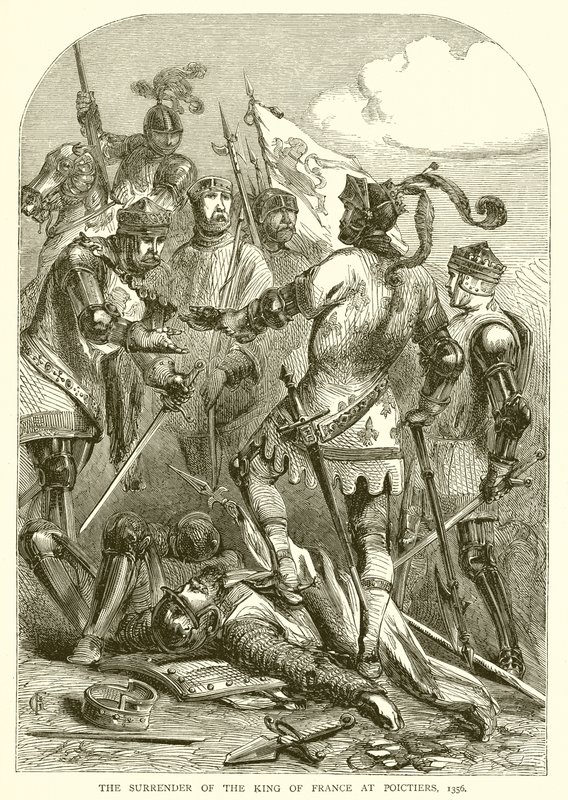 La reddition du roi de France à Poitiers, 1356 - English School