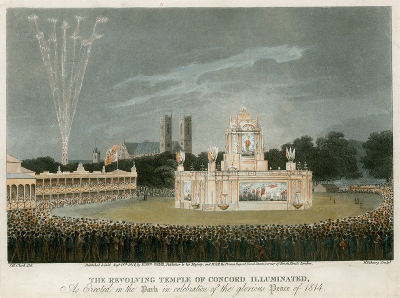 Le Temple de la Concorde créé pour la Paix de 1814 - English School