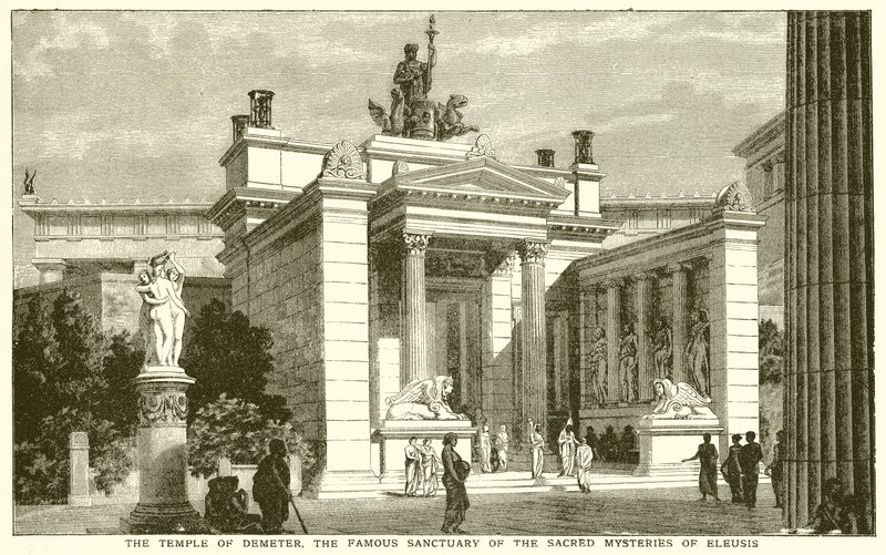 Le temple de Déméter, le célèbre sanctuaire des mystères sacrés d