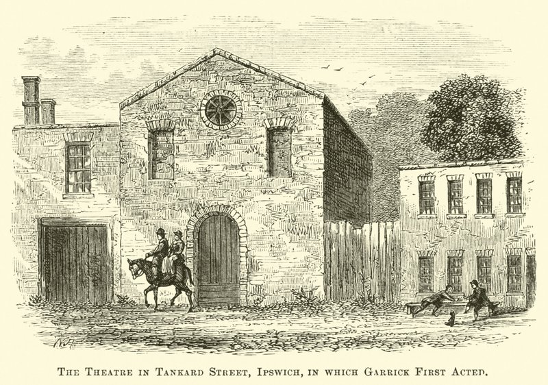 Le Théâtre de Tankard Street, Ipswich, où Garrick a joué pour la première fois - English School