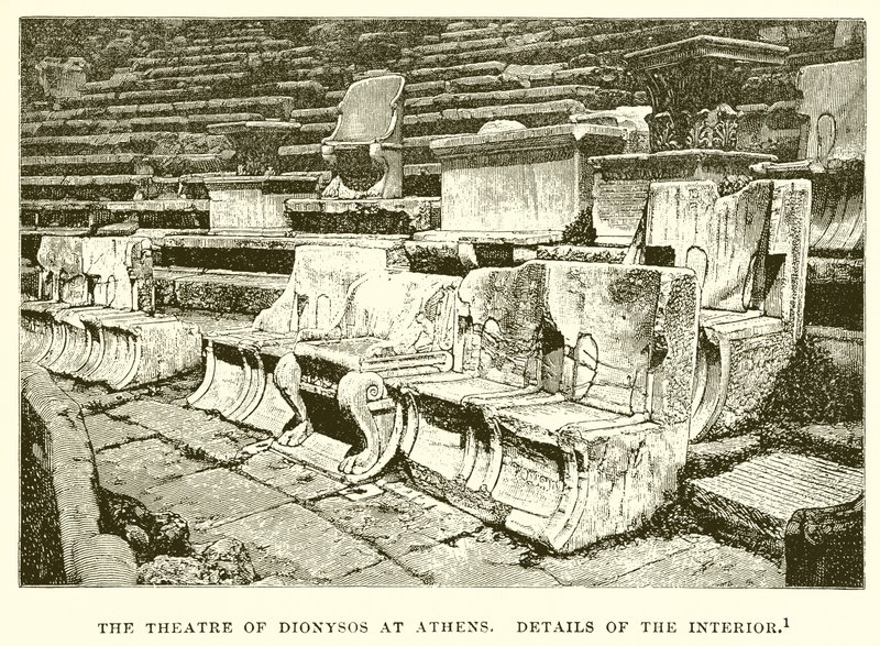 Théâtre de Dionysos à Athènes (détail) - English School