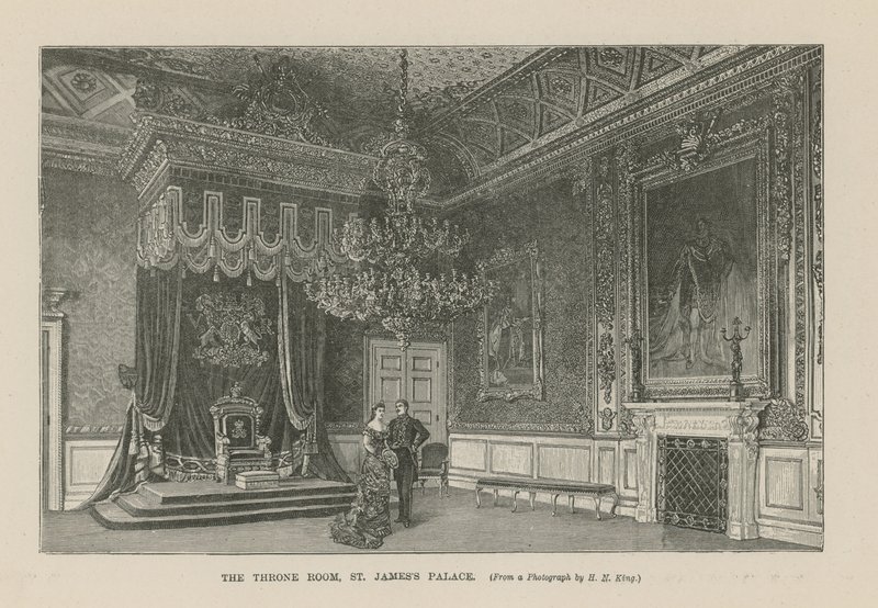 La salle du trône au palais de St James - English School