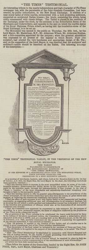 Le témoignage du Times (gravure) - English School