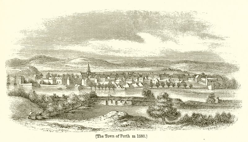 La ville de Perth en 1580 - English School