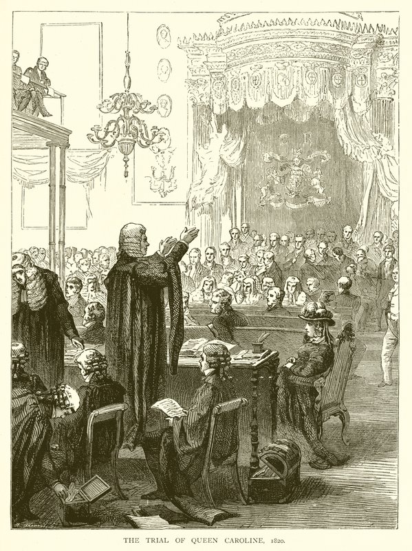 Le procès de la reine Caroline, 1820 - English School