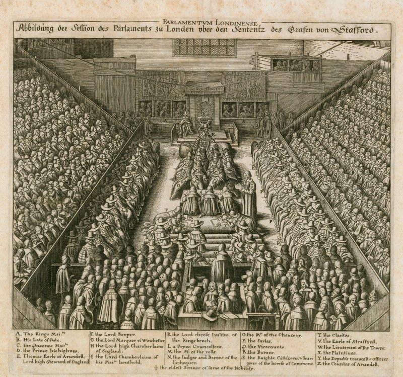 Le procès du comte de Strafford - English School