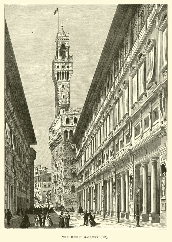 La Galerie des Offices, 1865 - English School