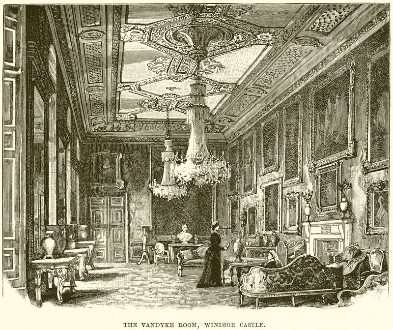 La salle Vandyke, château de Windsor - English School