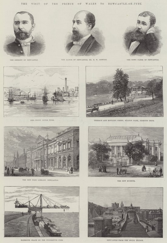 La visite du prince de Galles à Newcastle-on-Tyne (gravure) - English School