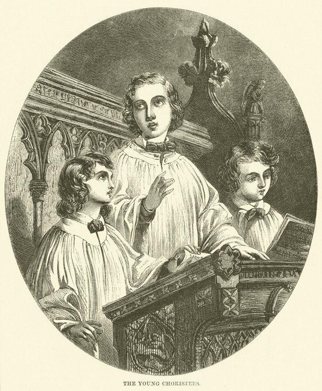 Les jeunes choristes (gravure) - English School
