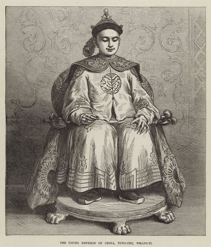 Le jeune empereur de Chine, Tung-Che, Whang-Ti - English School