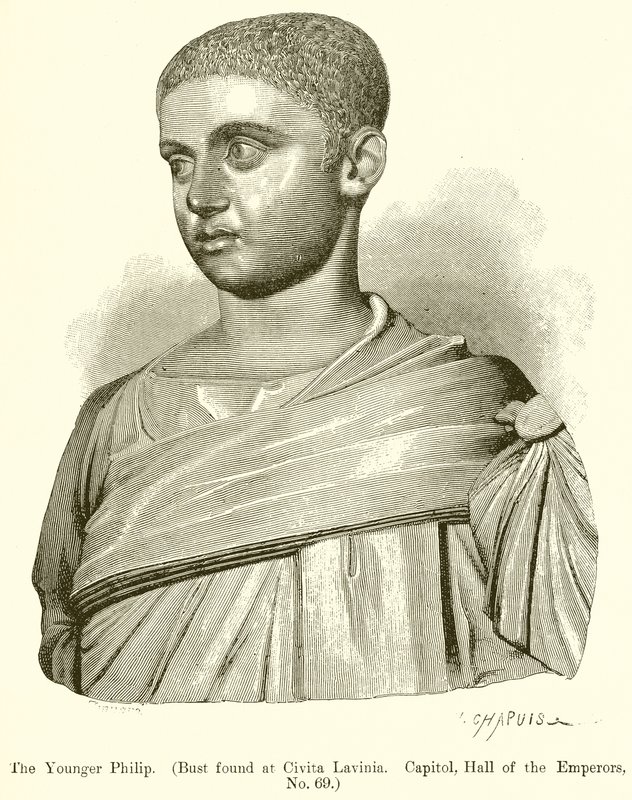 Le Jeune Philippe (Buste trouvé à Civita Lavinia, Capitole, Salle des Empereurs, No. 69) - English School