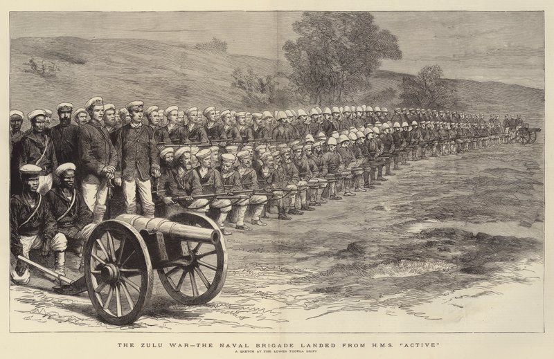 La guerre zouloue, la brigade navale débarquée du HMS "Active" - English School