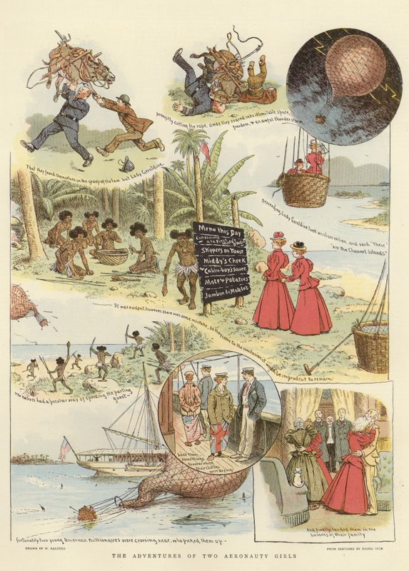 Les aventures de deux filles aéronautes - English School