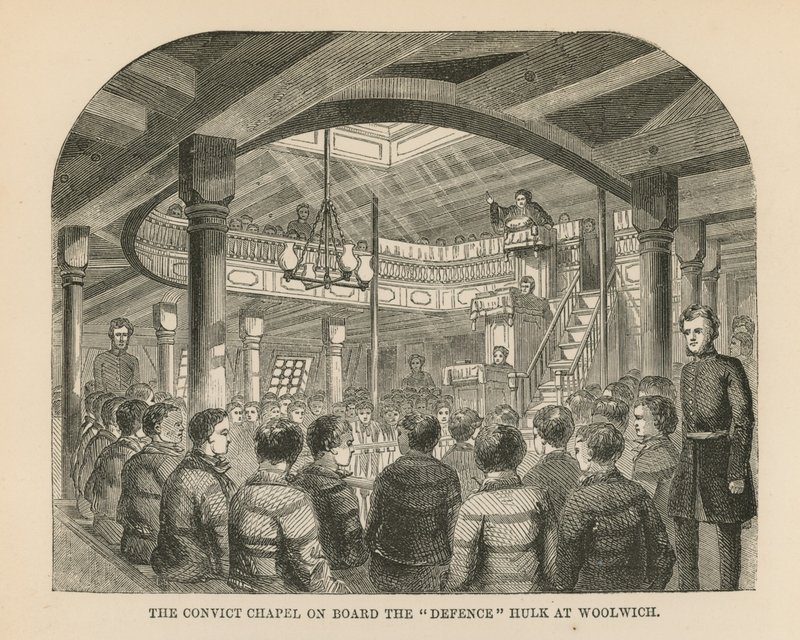 La chapelle des forçats à bord du ponton de la Défense - English School
