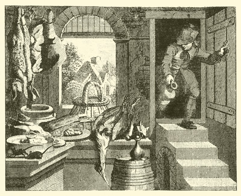 La souris des champs et la souris des villes (gravure) - English School