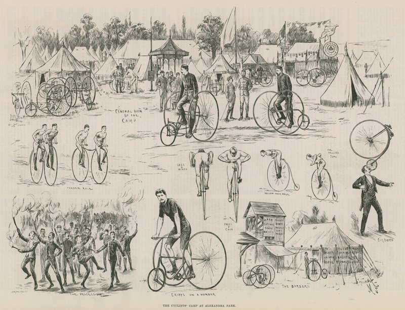 Le camp des cyclistes à Alexandra Park - English School