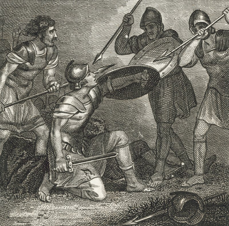 La mort de Spartacus (gravure) - English School