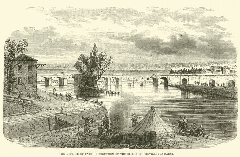 La défense de Paris, destruction du pont de Joinville-sur-Marne, novembre 1870 - English School