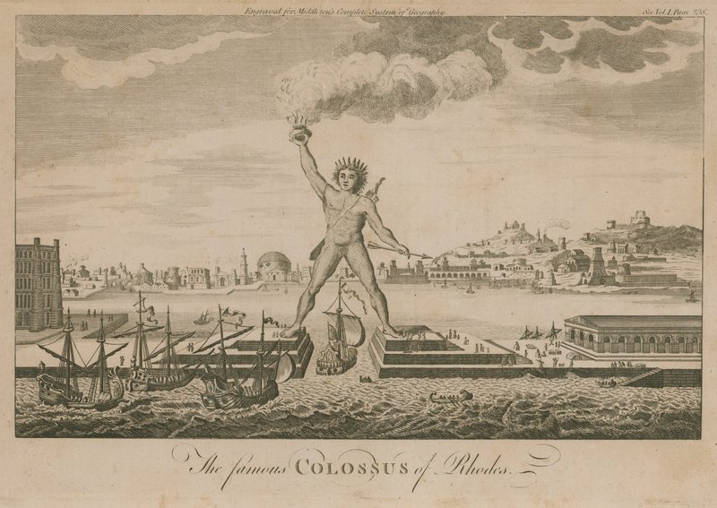 Le célèbre Colosse de Rhodes - English School