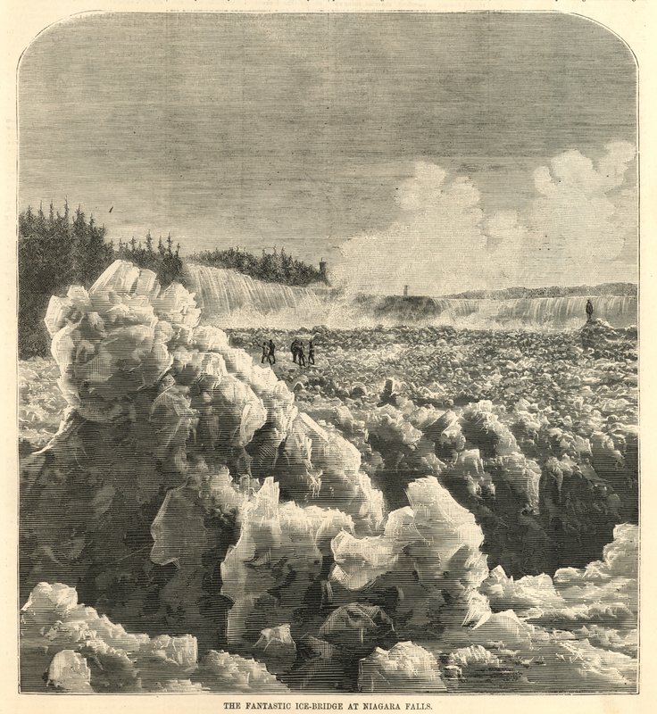Le pont de glace fantastique aux chutes du Niagara - English School