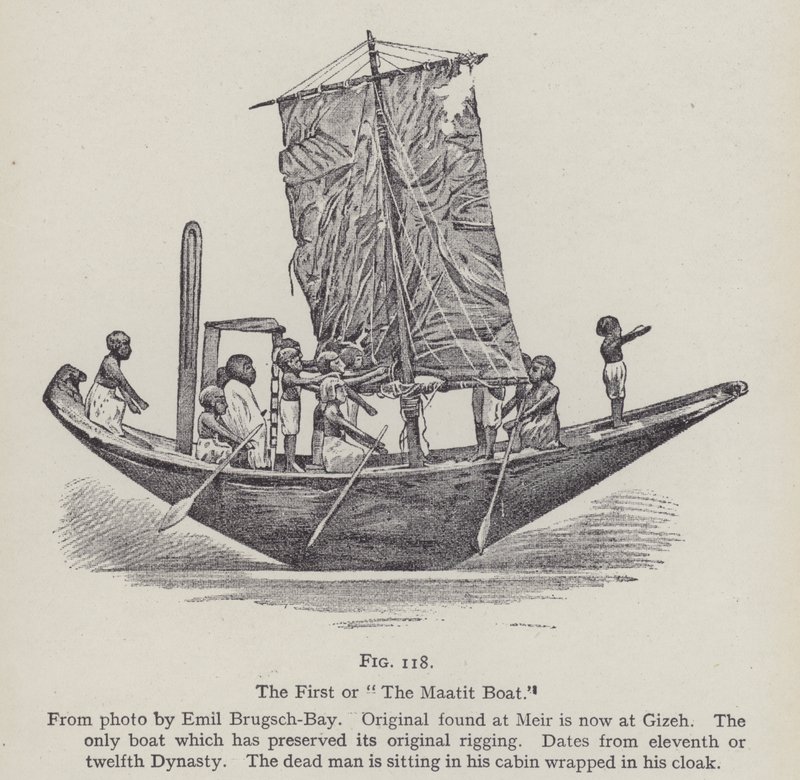Le premier ou le bateau Maatit (lithographie) - English School