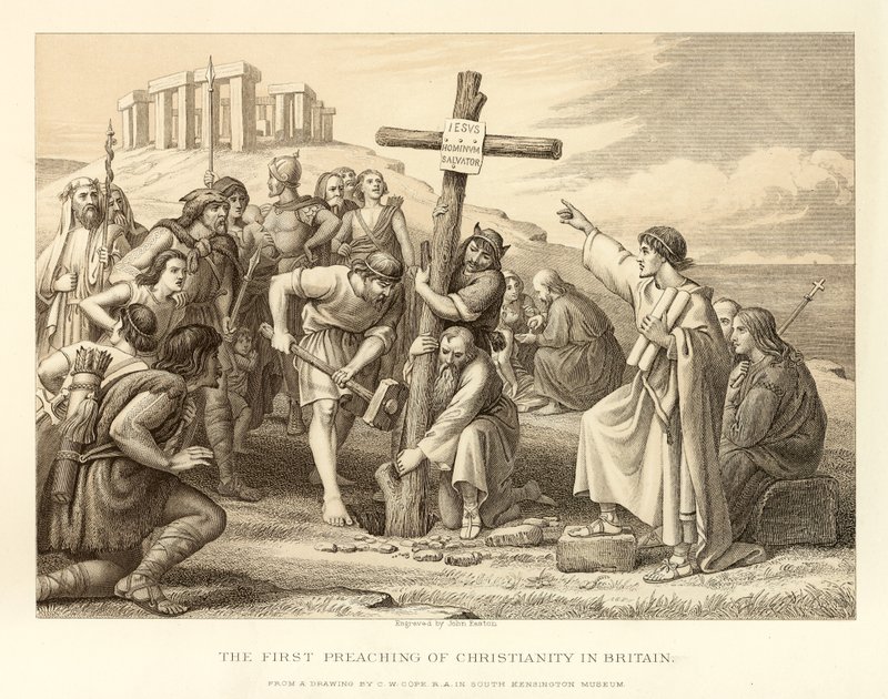 La première prédication du christianisme en Grande-Bretagne - English School