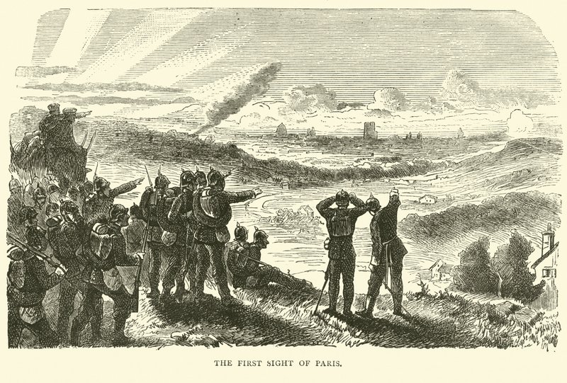 La première vue de Paris, septembre 1870 - English School