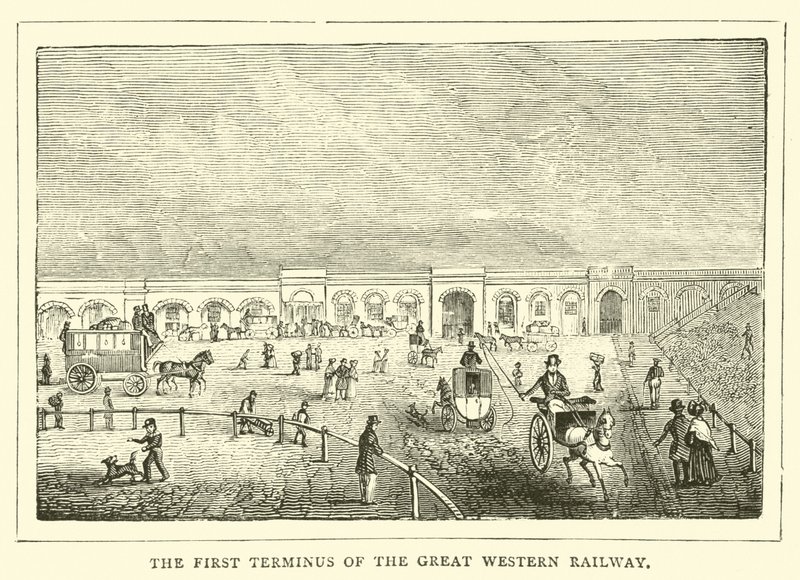 Le premier terminus du Great Western Railway - English School