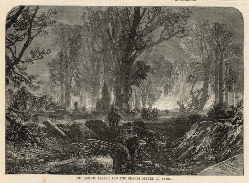 La forêt en feu et les tombes ouvertes à Paris - English School