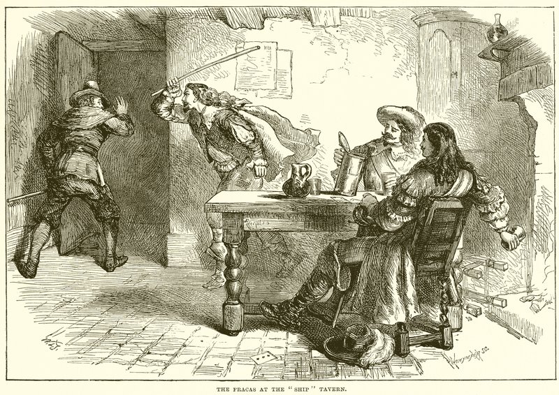 La bagarre à la taverne du navire - English School