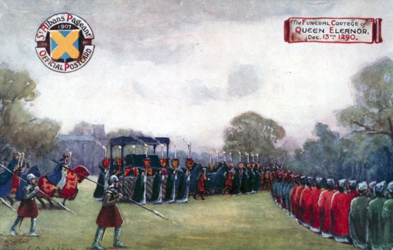 Le cortège funèbre de la reine Éléonore, 13 décembre 1290 - English School