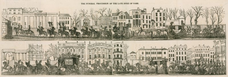 Le cortège funèbre du défunt duc d