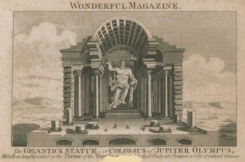 La statue gigantesque, ou Colosse de Jupiter Olympien - English School
