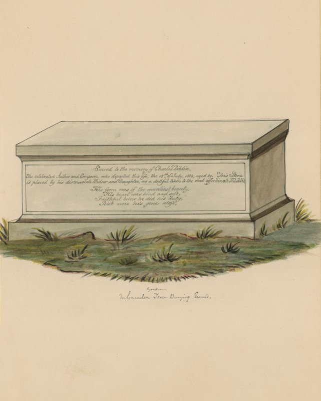 La tombe du musicien et dramaturge Charles Dibdin - English School