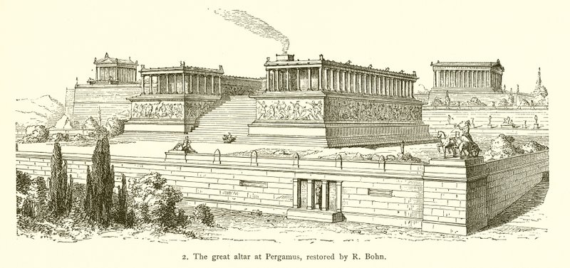 Le grand autel de Pergame, restauré par R. Bohn - English School