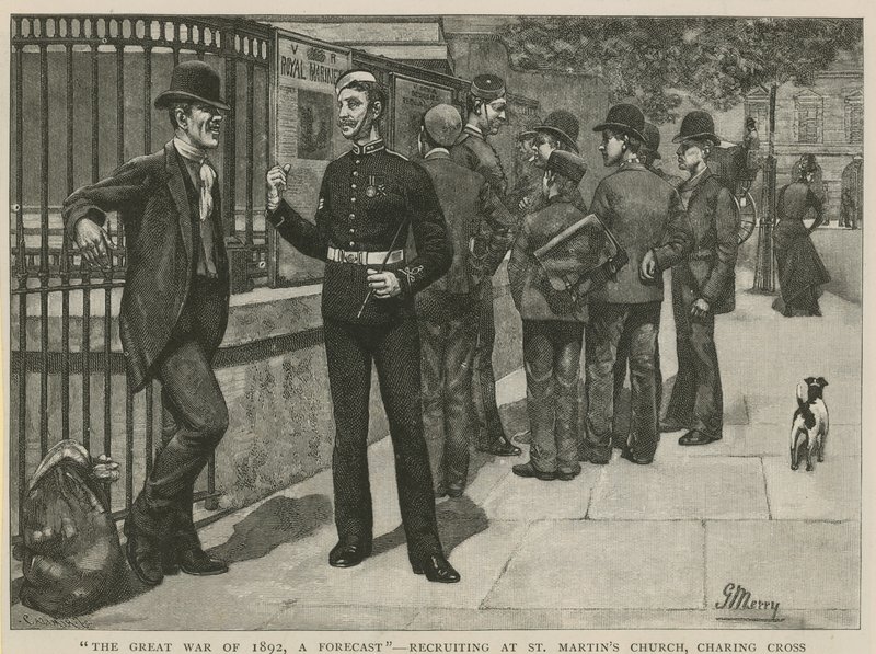 La grande guerre de 1892, une prévision ; Recrutement à l