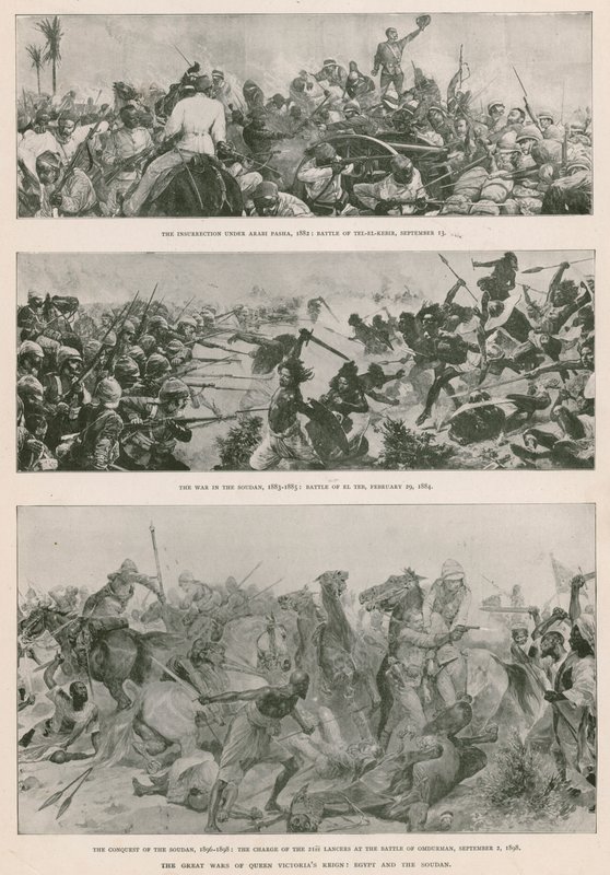 Les grandes guerres du règne de la reine Victoria : la guerre anglo-égyptienne (1882), la révolte mahdiste (1883-1885) et la conquête britannique du Soudan (1896-1898) - English School