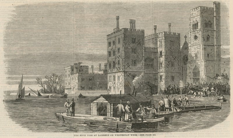 La marée haute à Lambeth mercredi dernier - English School