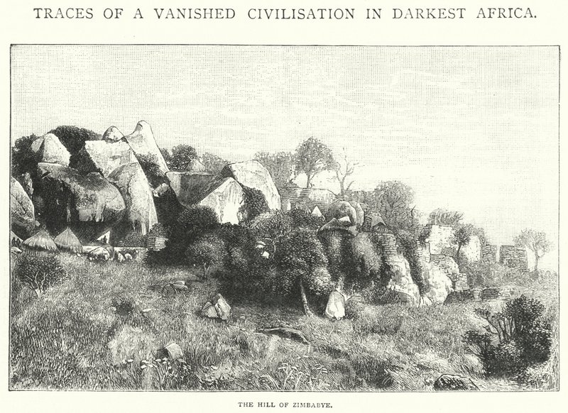 La colline de Zimbabye (gravure) - English School