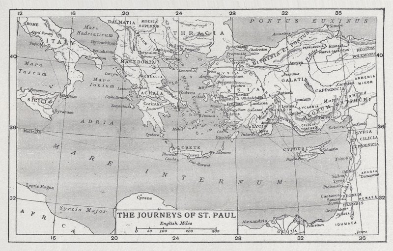 Les voyages de Saint Paul (lithographie) - English School