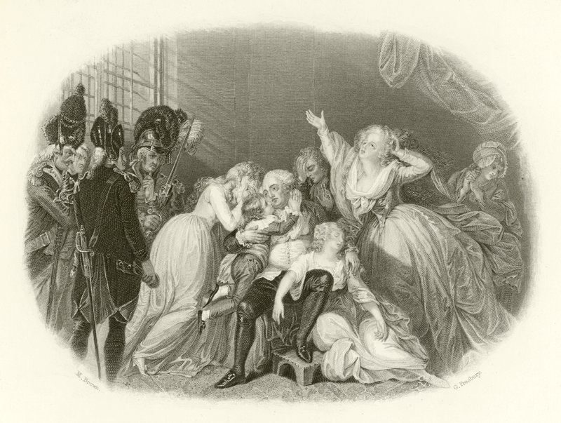 Le dernier entretien de Louis XVI avec sa famille - English School