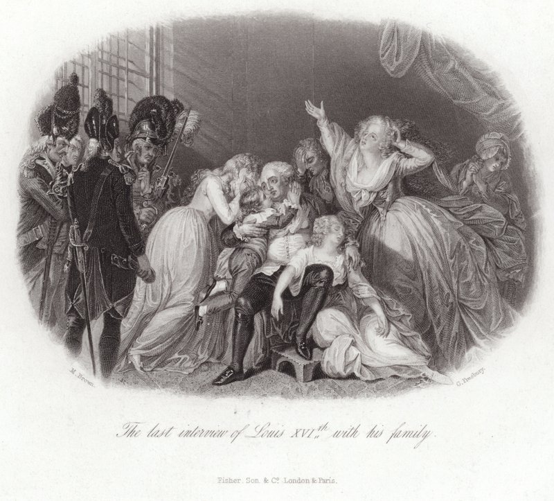 Le dernier entretien de Louis XVI avec sa famille - English School