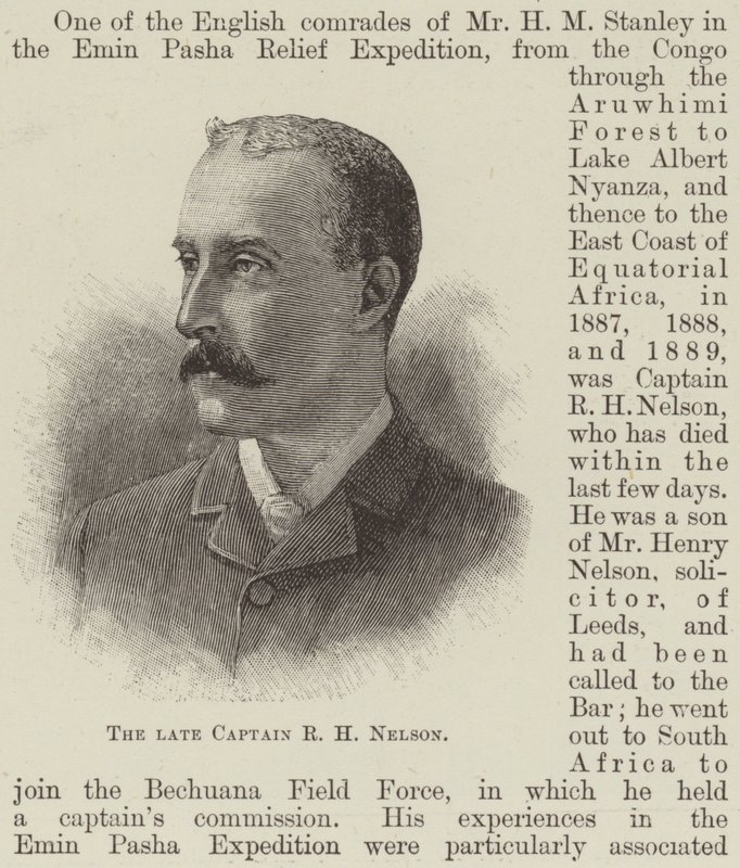 Le défunt capitaine R H Nelson (gravure) - English School