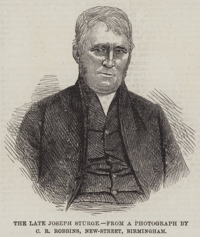 Le défunt Joseph Sturge (gravure) - English School