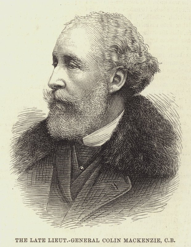 Feu le lieutenant-général Colin Mackenzie, CB (gravure) - English School