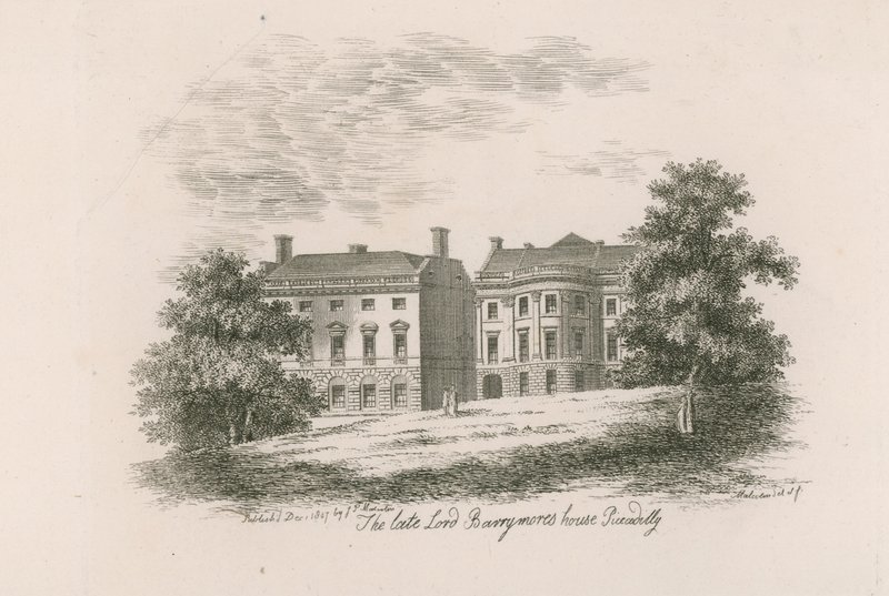 Maison du défunt Lord Barrymore, Piccadilly, Londres - English School