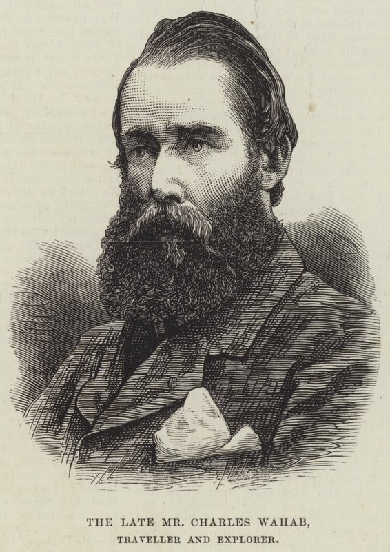 Feu M. Charles Wahab, voyageur et explorateur (gravure) - English School