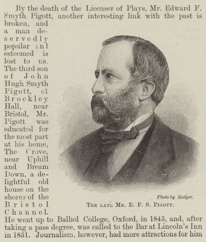 Feu M. E F S Pigott (gravure) - English School