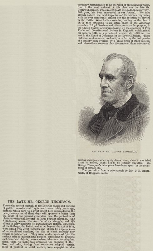 Feu M. George Thompson (gravure) - English School